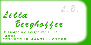 lilla berghoffer business card